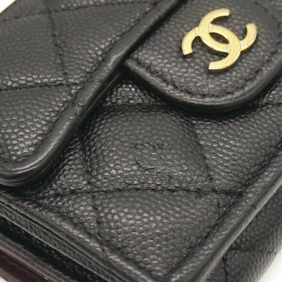 CHANEL Black Caviar Leather Logo Wallet - Picture 10 of 10